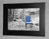 The Blue Chair - Framed Canvas Giclee - 17.5 x 23.5